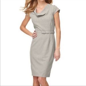 Calvin Klein Belted Cowl Neck Dress in Gray - Size 6P